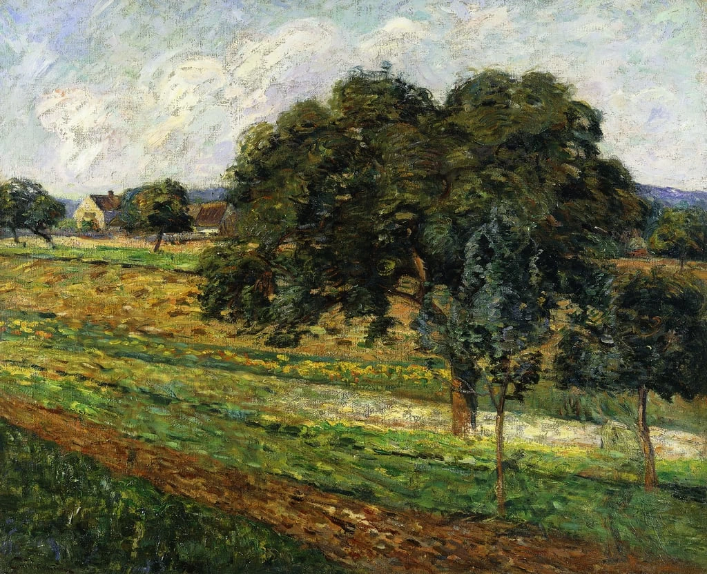 Alberi e fiori, paesaggio a Damiette, 1888 ca